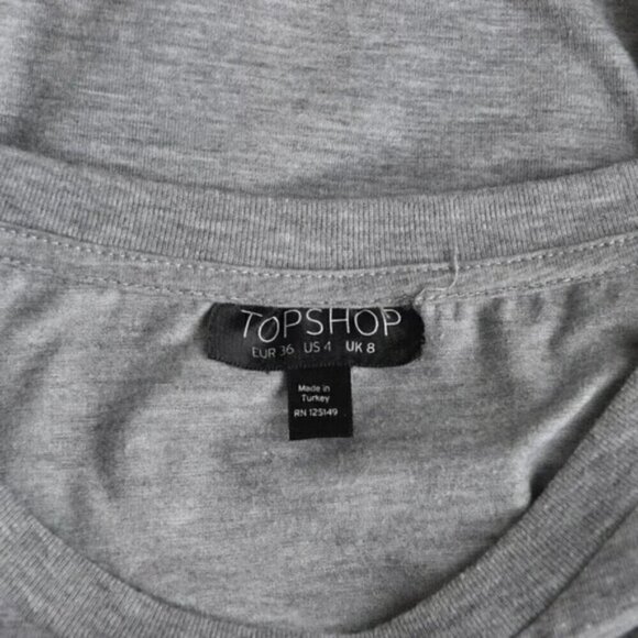 Topshop Lace Up Gray Mini Dress Size 4 - Picture 8 of 11